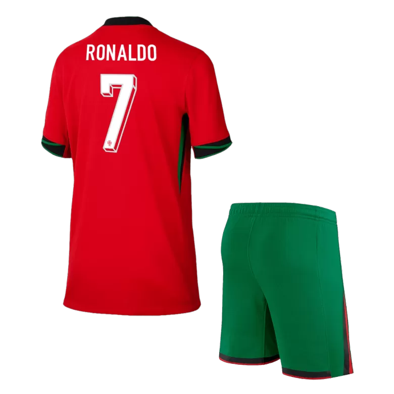 Kids RONALDO #7 Portugal Home Soccer Jersey Kit (Jersey+Shorts) Euro 2024 - Pro Jersey Shop