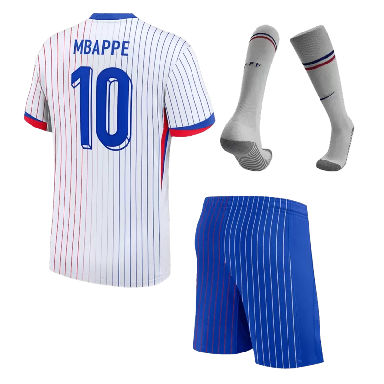 Kids MBAPPE #10 France Away Soccer Jersey Kit (Jersey+Shorts+Sockes) Euro 2024 - Pro Jersey Shop