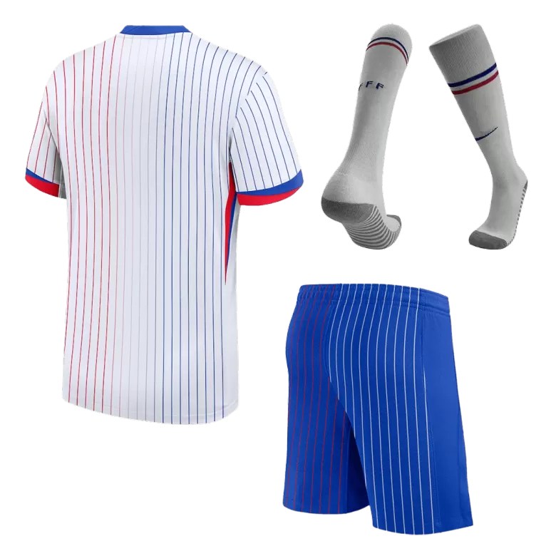 Men's France Away Soccer Jersey Whole Kit (Jersey+Shorts+Socks) Euro 2024 - Pro Jersey Shop