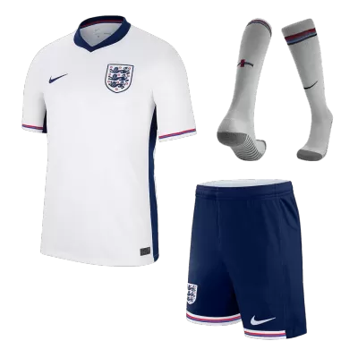 Men's England Home Soccer Jersey Whole Kit (Jersey+Shorts+Socks) Euro 2024 - Pro Jersey Shop