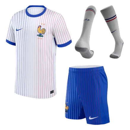 Kids France Away Soccer Jersey Whole Kit (Jersey+Shorts+Socks) Euro 2024 - Pro Jersey Shop