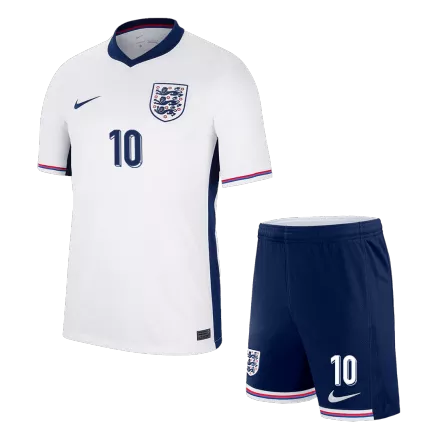 Kids BELLINGHAM #10 England Home Soccer Jersey Kit (Jersey+Shorts) Euro 2024 - Pro Jersey Shop