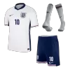 Kids BELLINGHAM #10 England Home Soccer Jersey Kit (Jersey+Shorts+Sockes) Euro 2024 - Pro Jersey Shop