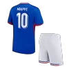 Kids MBAPPE #10 France Home Soccer Jersey Kit (Jersey+Shorts) Euro 2024 - Pro Jersey Shop