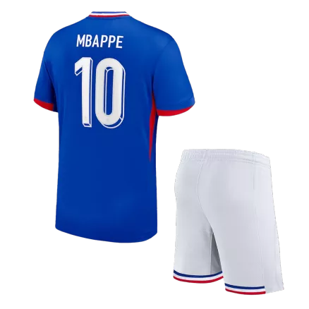 Kids MBAPPE #10 France Home Soccer Jersey Kit (Jersey+Shorts) Euro 2024 - Pro Jersey Shop