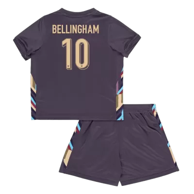 Kids BELLINGHAM #10 England Away Soccer Jersey Kit (Jersey+Shorts) Euro 2024 - Pro Jersey Shop