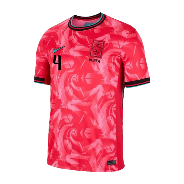Men's MINJAE #4 South Korea Home Soccer Jersey Shirt 2024 - Fan Version - Pro Jersey Shop
