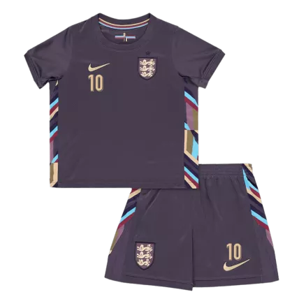 Kids BELLINGHAM #10 England Away Soccer Jersey Kit (Jersey+Shorts) Euro 2024 - Pro Jersey Shop