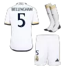 Kids BELLINGHAM #5 Real Madrid Home Soccer Jersey Kit (Jersey+Shorts+Sockes) 2023/24 - Pro Jersey Shop