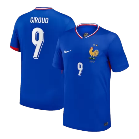 Premium Quality Men's GIROUD #9 France Home Soccer Jersey Shirt Euro 2024 - Fan Version - Pro Jersey Shop
