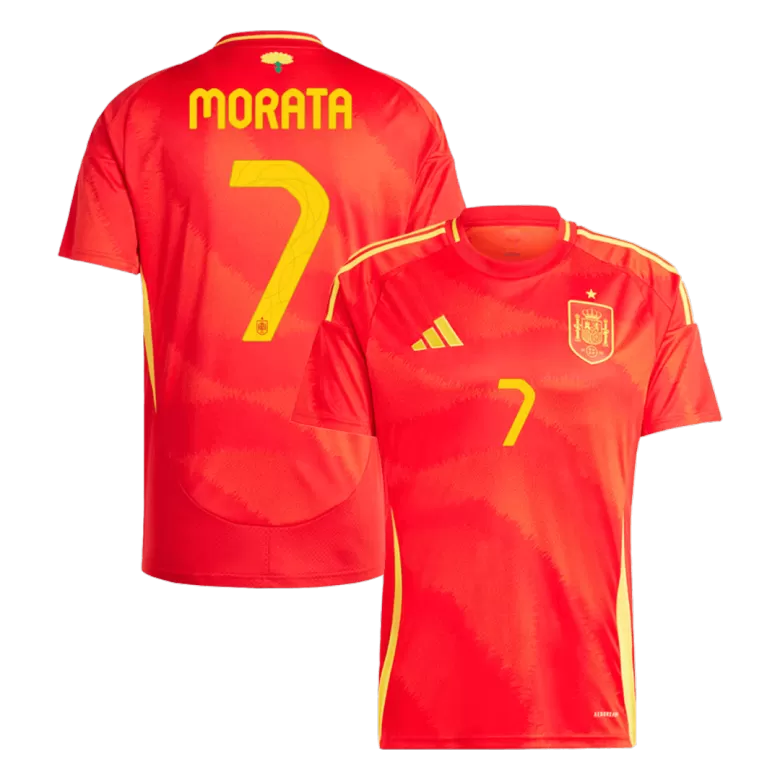 Men's MORATA #7 Spain Home Soccer Jersey Shirt Euro 2024 - Fan Version - Pro Jersey Shop