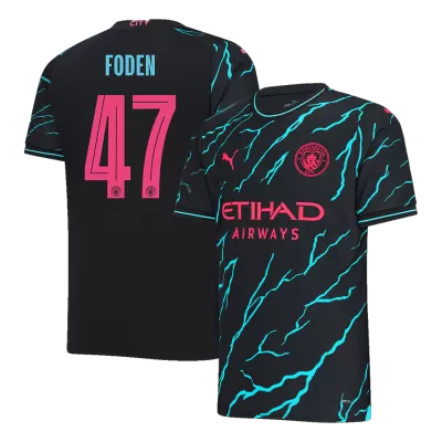 UCL Men's FODEN #47 Manchester City Third Away Soccer Jersey Shirt 2023/24 - Fan Version - Pro Jersey Shop