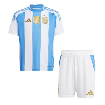 Kids Argentina Home Soccer Jersey Kit (Jersey+Shorts) 2024 - Pro Jersey Shop