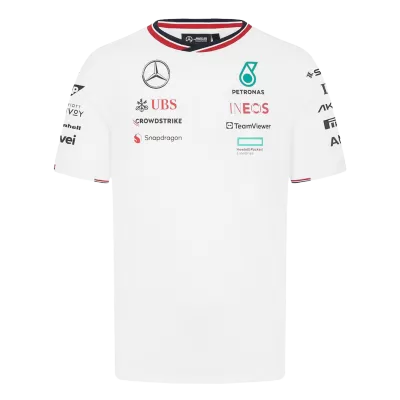 Men's Mercedes AMG Petronas F1 Racing Team T-Shirt White 2024 - Pro Jersey Shop