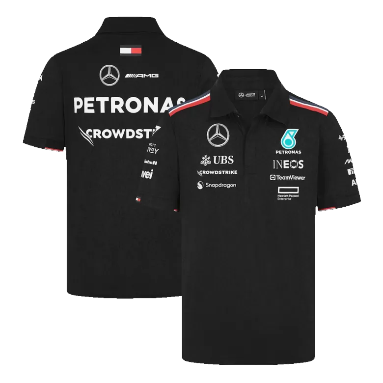 Men's Mercedes AMG Petronas F1 Racing Team Polo Black 2024 - Pro Jersey Shop