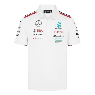 Men's Mercedes AMG Petronas F1 Racing Team Polo White 2024 - Pro Jersey Shop