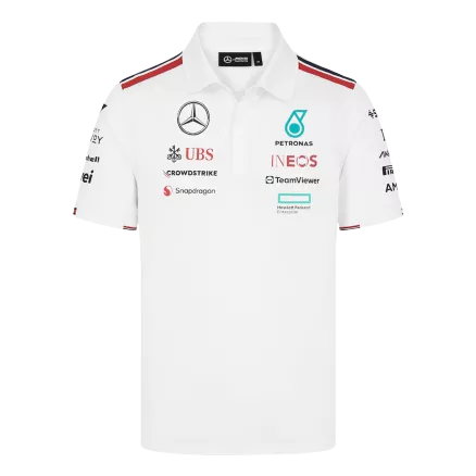Men's Mercedes AMG Petronas F1 Racing Team Polo White 2024 - Pro Jersey Shop