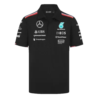 Men's Mercedes AMG Petronas F1 Racing Team Polo Black 2024 - Pro Jersey Shop