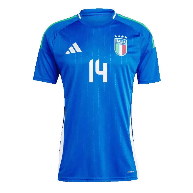 Men's CHIESA #14 Italy Home Soccer Jersey Shirt Euro 2024 - Fan Version - Pro Jersey Shop