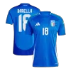 Premium Quality Men's BARELLA #18 Italy Home Soccer Jersey Shirt Euro 2024 - Fan Version - Pro Jersey Shop