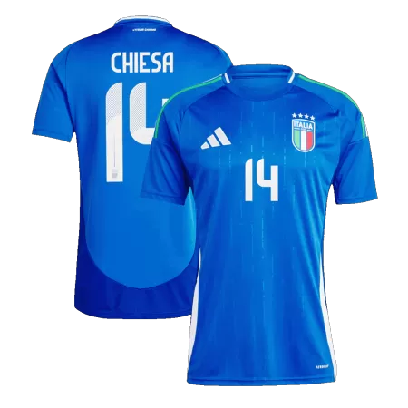 Premium Quality Men's CHIESA #14 Italy Home Soccer Jersey Shirt Euro 2024 - Fan Version - Pro Jersey Shop