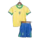 Kids Brazil Home Soccer Jersey Whole Kit (Jersey+Shorts+Socks) COPA AMÉRICA 2024 - Pro Jersey Shop