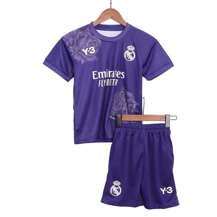 Kids Real Madrid Y-3 Fourth Away Soccer Jersey Kit (Jersey+Shorts) 2023/24 - Pro Jersey Shop