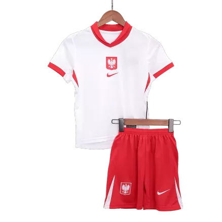 Kids Poland Home Soccer Jersey Kit (Jersey+Shorts) Euro 2024 - Pro Jersey Shop
