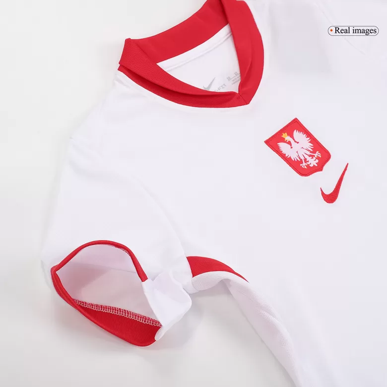 Kids Poland Home Soccer Jersey Kit (Jersey+Shorts) Euro 2024 - Pro Jersey Shop