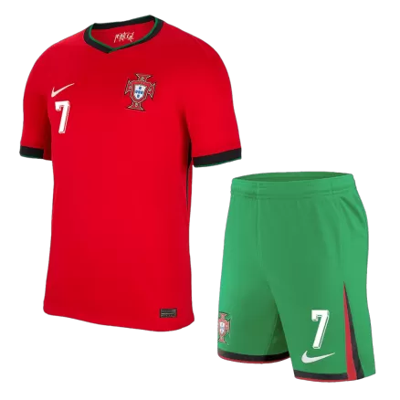 Men's RONALDO #7 Portugal Home Soccer Jersey Kit (Jersey+Shorts) Euro 2024 - Pro Jersey Shop