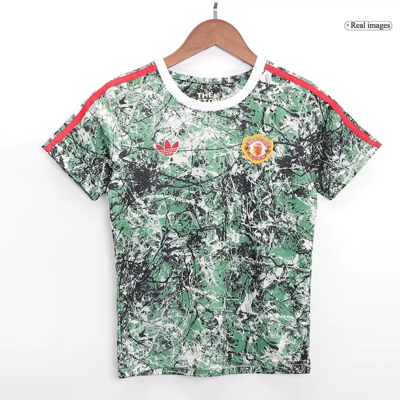 Kids Manchester United x Stone Roses Soccer Jersey Kit (Jersey+Shorts) 2023/24 - Pro Jersey Shop