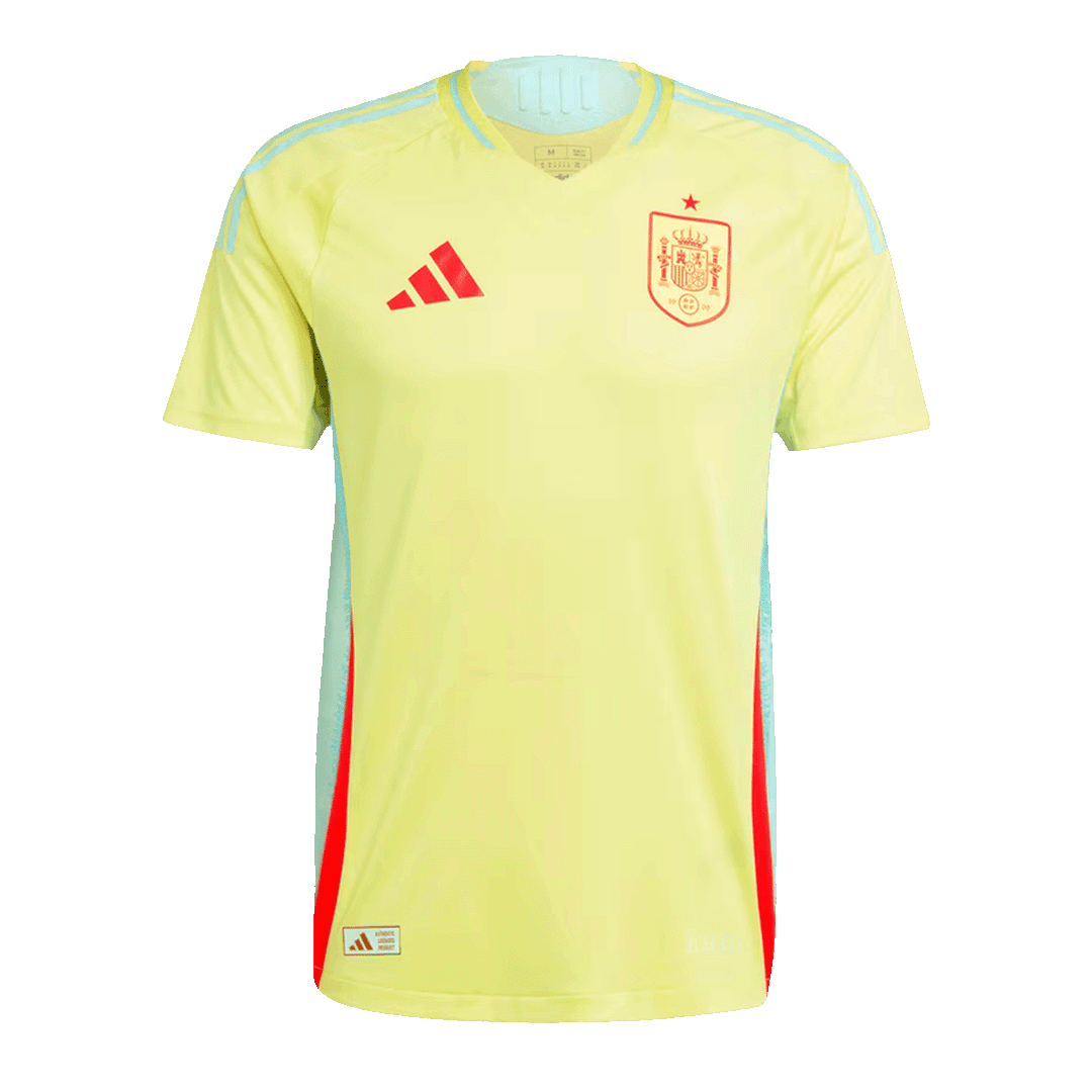 Men's Authentic Spain Away Soccer Jersey Shirt Euro 2024 Player