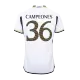 Men's Authentic CAMPEONES #36 Real Madrid Home Soccer Jersey Shirt 2023/24 - Player Version - Pro Jersey Shop