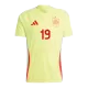 Men's LAMINE YAMAL #19 Spain Away Soccer Jersey Shirt Euro 2024 - Fan Version - Pro Jersey Shop