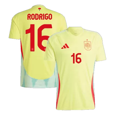 Men's RODRIGO #16 Spain Away Soccer Jersey Shirt Euro 2024 - Fan Version - Pro Jersey Shop