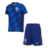 Kids Croatia Away Soccer Jersey Kit (Jersey+Shorts) Euro 2024 - Pro Jersey Shop