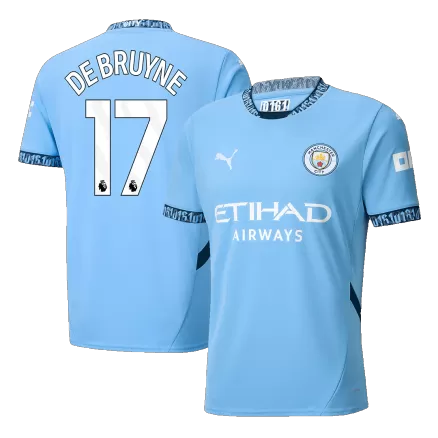 Men's DE BRUYNE #17 Manchester City Home Soccer Jersey Shirt 2024/25 - Fan Version - Pro Jersey Shop