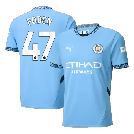 Men's FODEN #47 Manchester City Home Soccer Jersey Shirt 2024/25 - Fan Version - Pro Jersey Shop