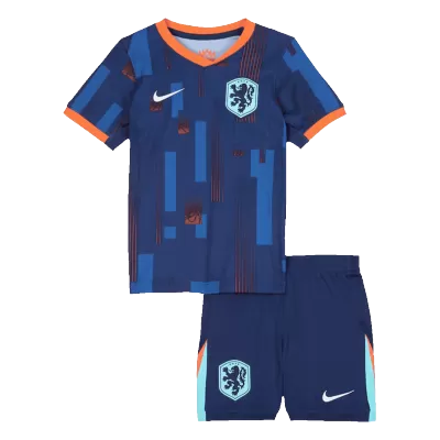 Kids Netherlands Away Soccer Jersey Kit (Jersey+Shorts) Euro 2024 - Pro Jersey Shop