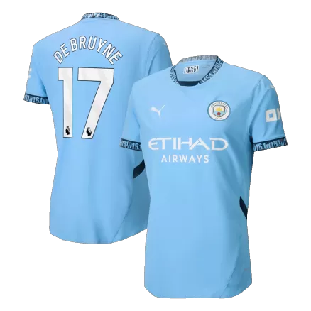 Men's Authentic DE BRUYNE #17 Manchester City Home Soccer Jersey Shirt 2024/25 - Player Version - Pro Jersey Shop