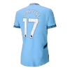 Men's Authentic DE BRUYNE #17 Manchester City Home Soccer Jersey Shirt 2024/25 - Player Version - Pro Jersey Shop