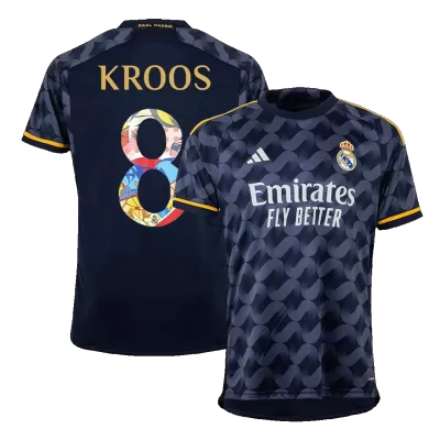 Men's KROOS #8 Real Madrid Away Soccer Jersey Shirt 2023/24 Sen2 Font- Fan Version - Pro Jersey Shop