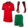 Kids Portugal Home Soccer Jersey Whole Kit (Jersey+Shorts+Socks) Euro 2024 - Pro Jersey Shop