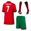 Kids RONALDO #7 Portugal Home Soccer Jersey Kit (Jersey+Shorts+Sockes) Euro 2024 - Pro Jersey Shop