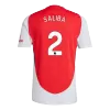 Men's Authentic SALIBA #2 Arsenal Home Soccer Jersey Shirt 2024/25 - Player Version - Pro Jersey Shop