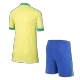 Kids Brazil Home Soccer Jersey Kit (Jersey+Shorts) COPA AMÉRICA 2024 - Pro Jersey Shop