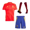 Men's Spain Home Soccer Jersey Whole Kit (Jersey+Shorts+Socks) Euro 2024 - Pro Jersey Shop