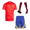 Men's Spain Home Soccer Jersey Whole Kit (Jersey+Shorts+Socks) Euro 2024 - Pro Jersey Shop