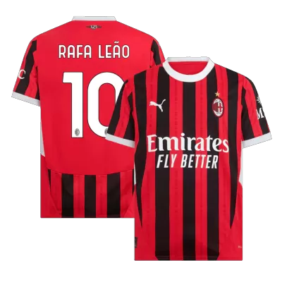 Men's RAFA LEÃO #10 AC Milan Home Soccer Jersey Shirt 2024/25 - Fan Version - Pro Jersey Shop