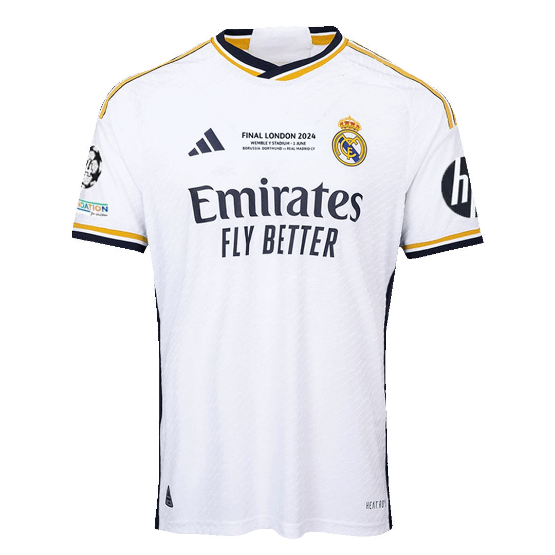 UCL FINAL Men's Authentic Real Madrid Home Soccer Jersey Shirt 2023/24 ...